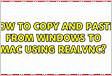 How to copy and paste from Windows to Mac using RealVN